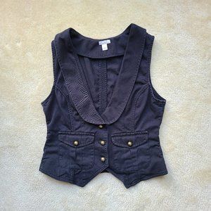 Black Denim Vest Size Small